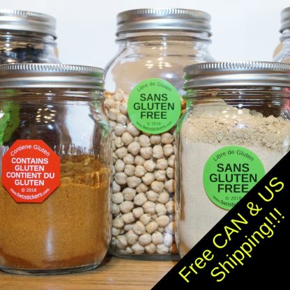 Mason Jars with Stickers - Free Shipping